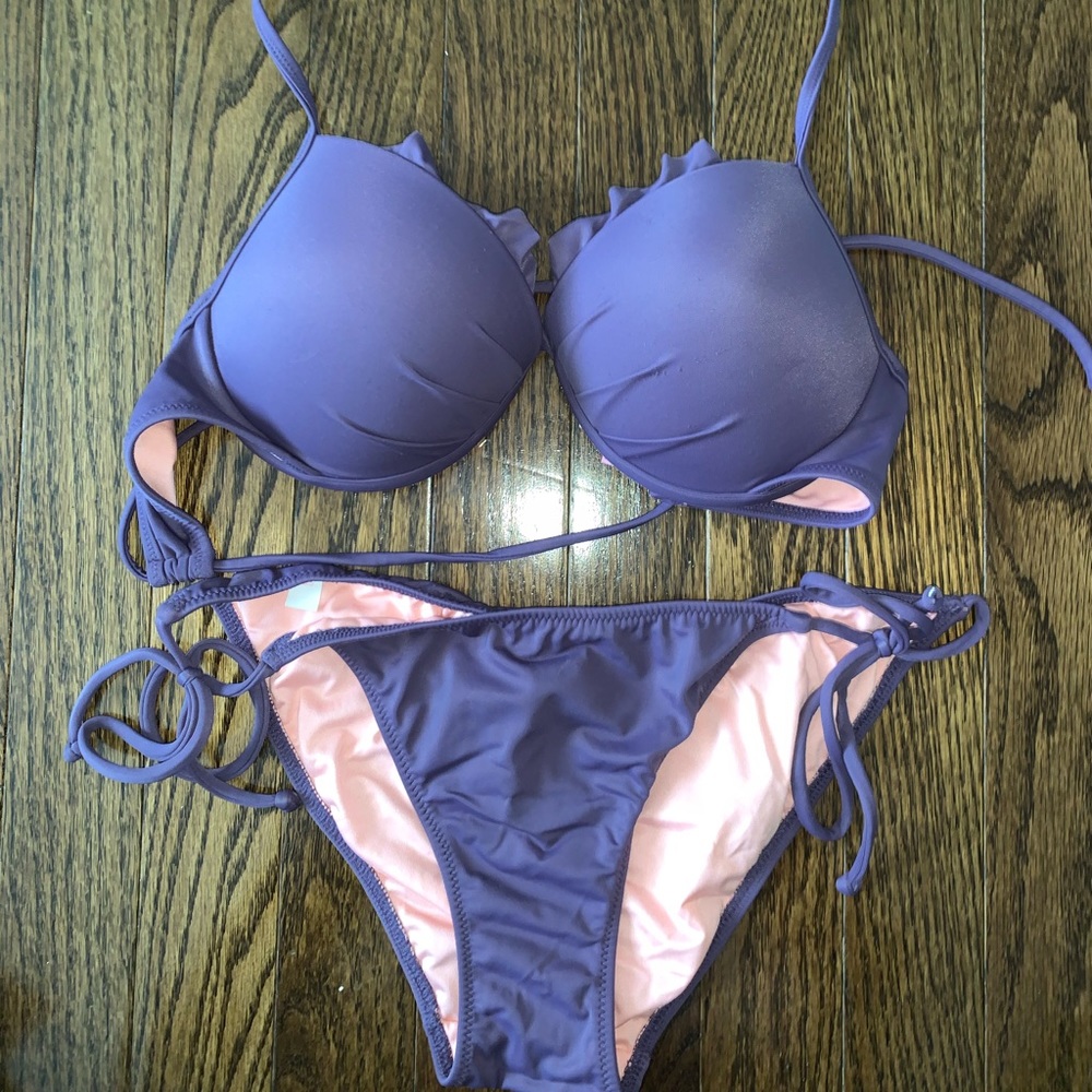 Plum Victoria Secret Ruffle Bikini